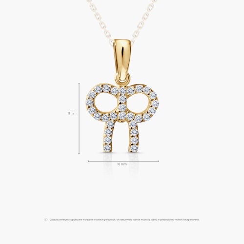 Zawieszka SAVICKI: złota, cyrkonie